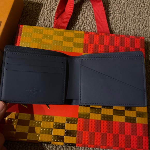 Louis Vuitton multiple vachette leather monogram shadow navy blue wallet. RARE! - Picture 5 of 6